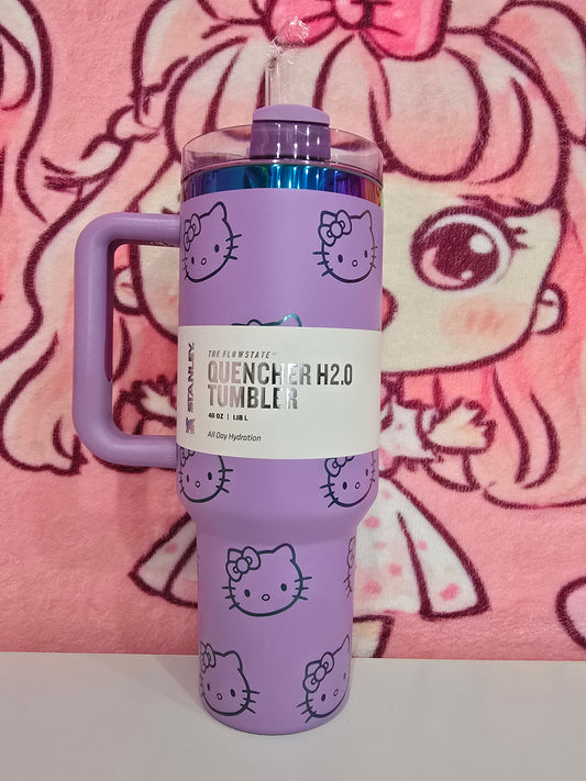 Purple Hello Kitty tumbler
